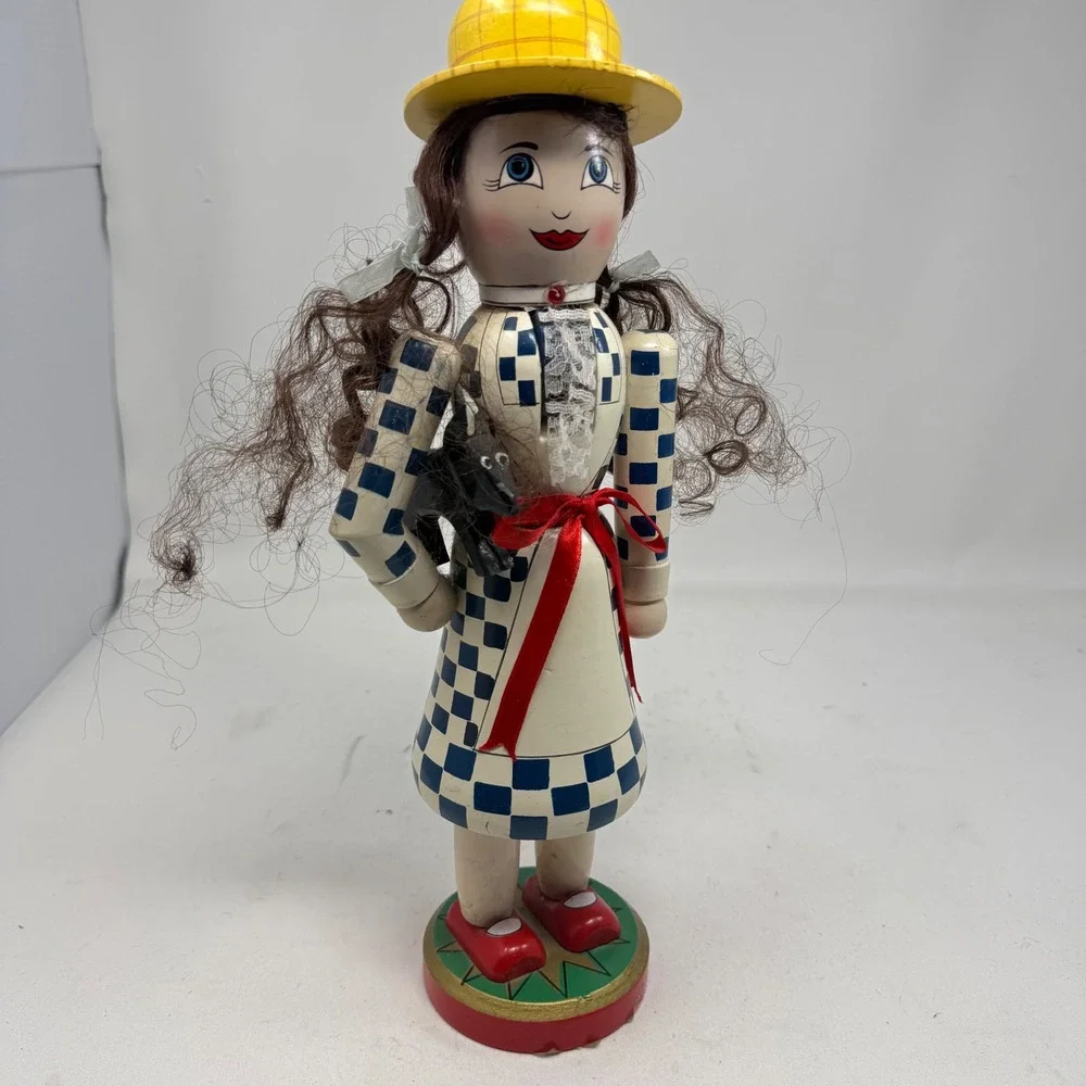 Vintage Kurt S Adler Wizard of Oz Dorothy Nutcracker Wooden Ruby Slippers 14